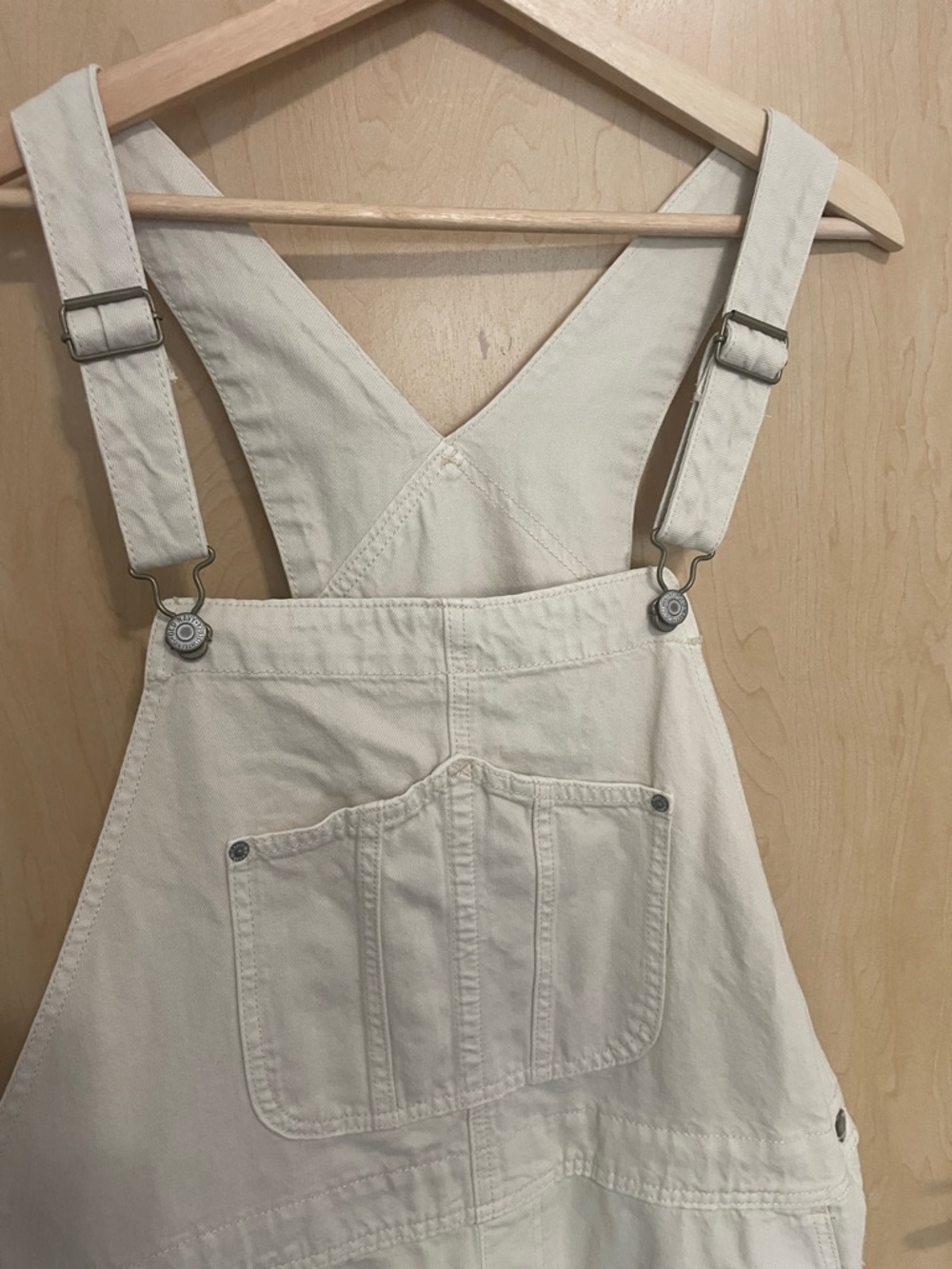 Old Navy Cream Cotton Baggy Overalls 18 NWT - Picture 6 of 9